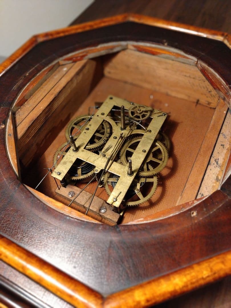 柱時計　整備済み　ニューヘブン　アンティーク　ボンボン時計　精工舎　ユンハンス