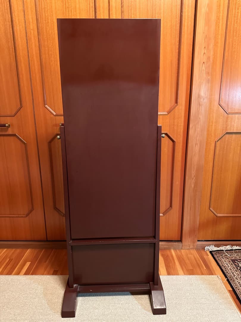 ミラー レトロ 姿見 鏡 アンティーク 大正ロマン風 木製 ブラウン 昭和