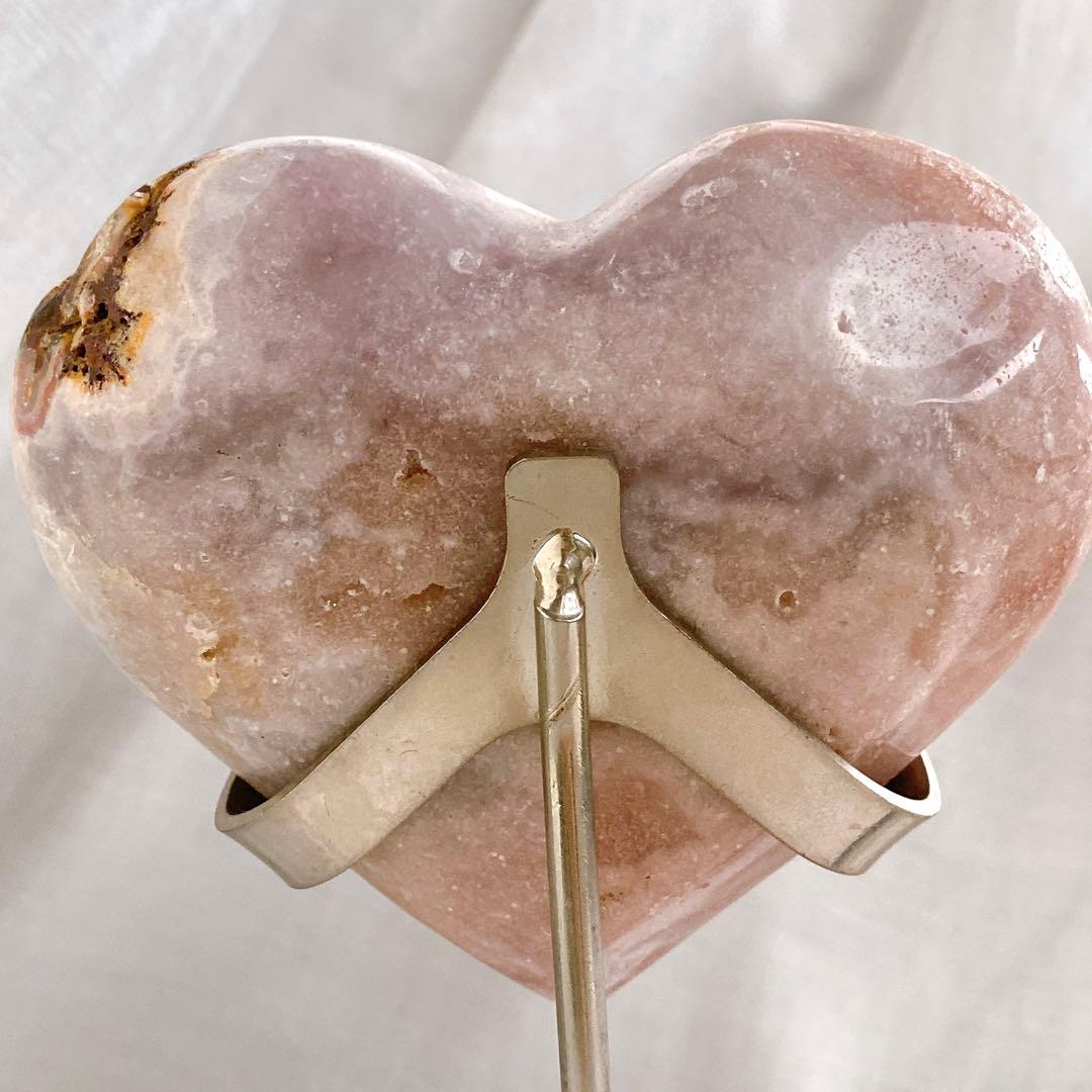 ★★★破格最終特価【 美しい ピンクアメジスト ハート 台座付き481g