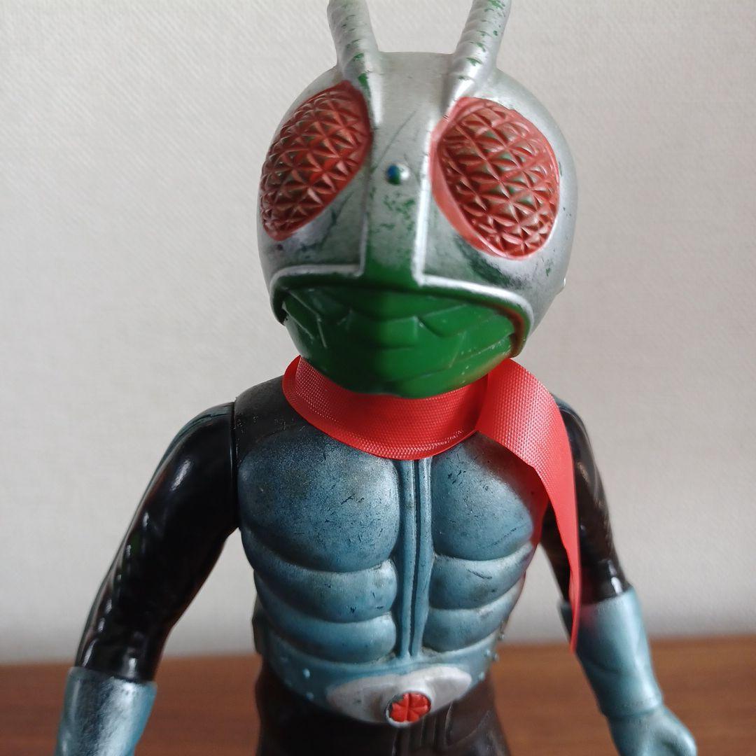 当時もの　旧バンダイ社製　仮面ライダー１号＆２号　希少ソフビフィギュア２体セット