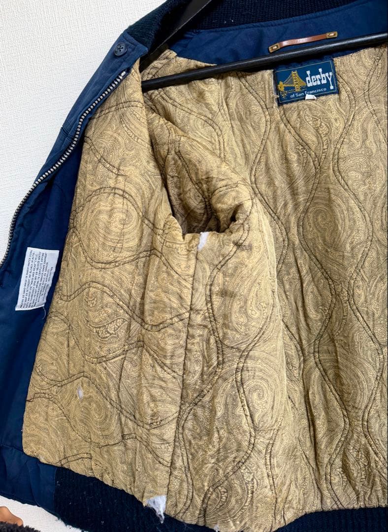 超スペシャル 70s ダービーオブサンフランシスコ ジャケット 38 Mネイビー