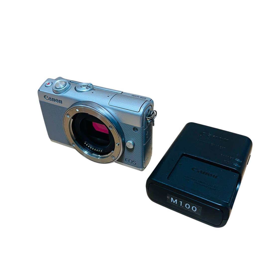 Canon EOS M100 シルバー　ジャンク　充電器付属