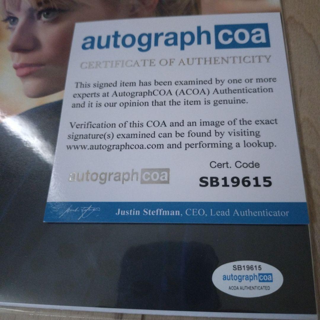 エマストーン　サイン　オートグラフ　8×10インチ　アメイジングスパイダーマン