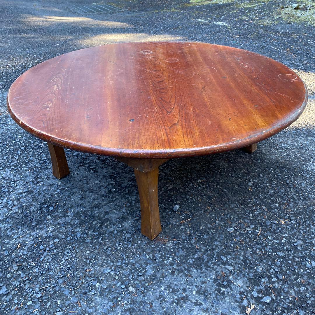 昭和の食卓 天然木 ちゃぶ台 丸テーブル 円卓 和を演出 直径 74㎝