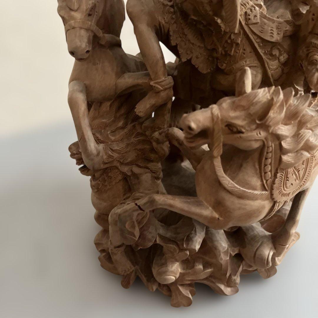 バリ島　木製神話彫刻 約30cm