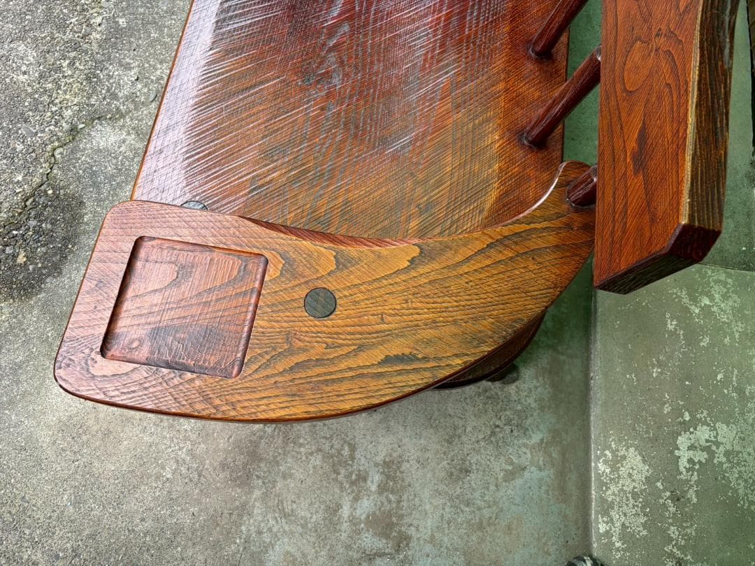 ベンチチェア　工房 我楽堂　無垢材　漆仕上げ　長椅子　民藝　幅190ｃｍ