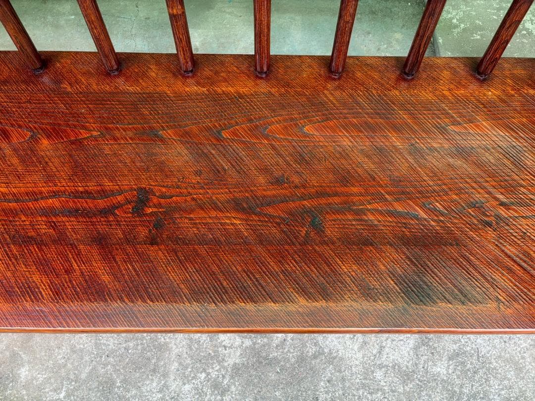 ベンチチェア　工房 我楽堂　無垢材　漆仕上げ　長椅子　民藝　幅190ｃｍ