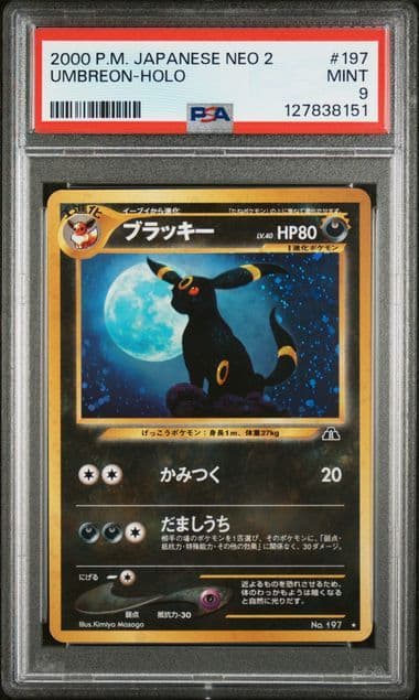 【PSA9】ブラッキー ★ ホロ 拡張パック第2弾 遺跡をこえて…