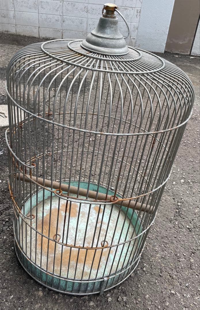 金属製 大型鳥かご 直径約45cm 高さ約74cm