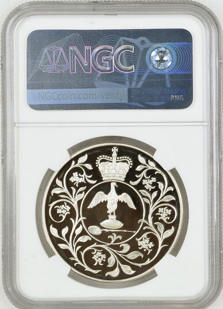 1977年 イギリス シルバージュビリー エリザベス2世 銀貨 PF69 箱付き