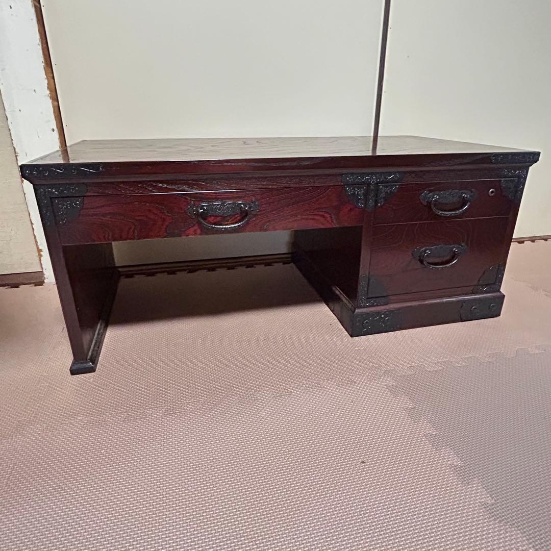 筑後民芸　民芸家具　和風 文机 卓上デスク 90cm幅 88cm