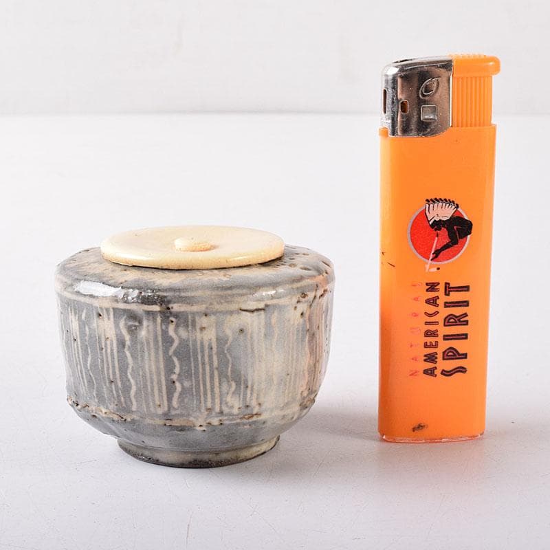 茶道具　花三島　茶入　前大徳　紫野　中村戒仙（高安）極め箱　V　8172