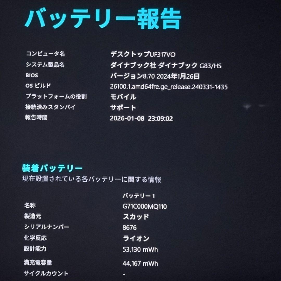 G83HS/11世代i7/SSD 256GB/8GB/FHD/13.3型③