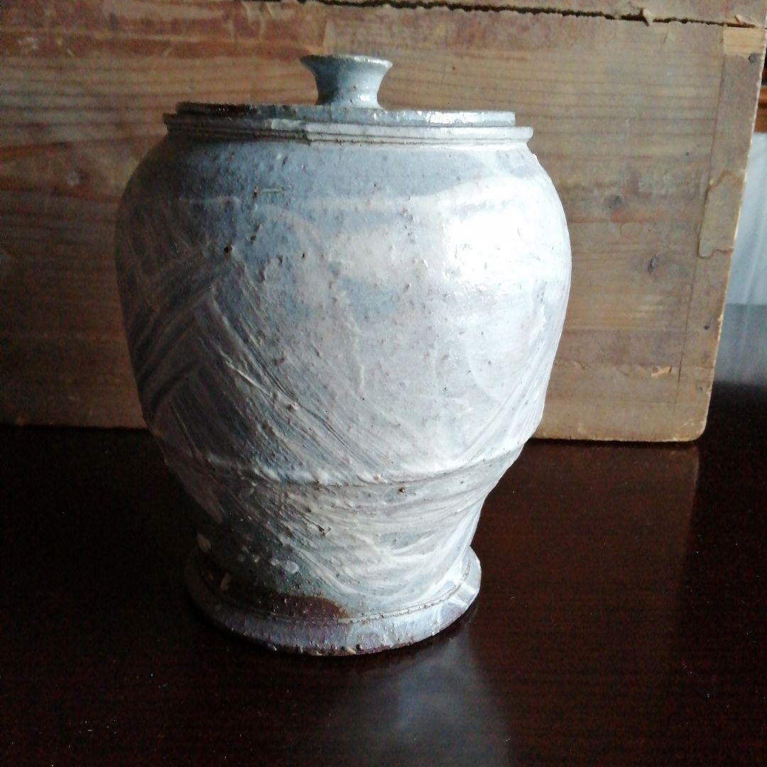 常滑焼　伊藤雄志　刷毛目水指　17.5cm