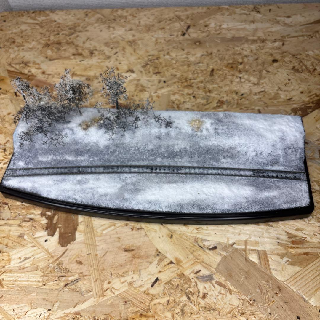 【ケースあり】N保管用ジオラマ「白雪の軌道」—静寂に佇む冬景色ベース—