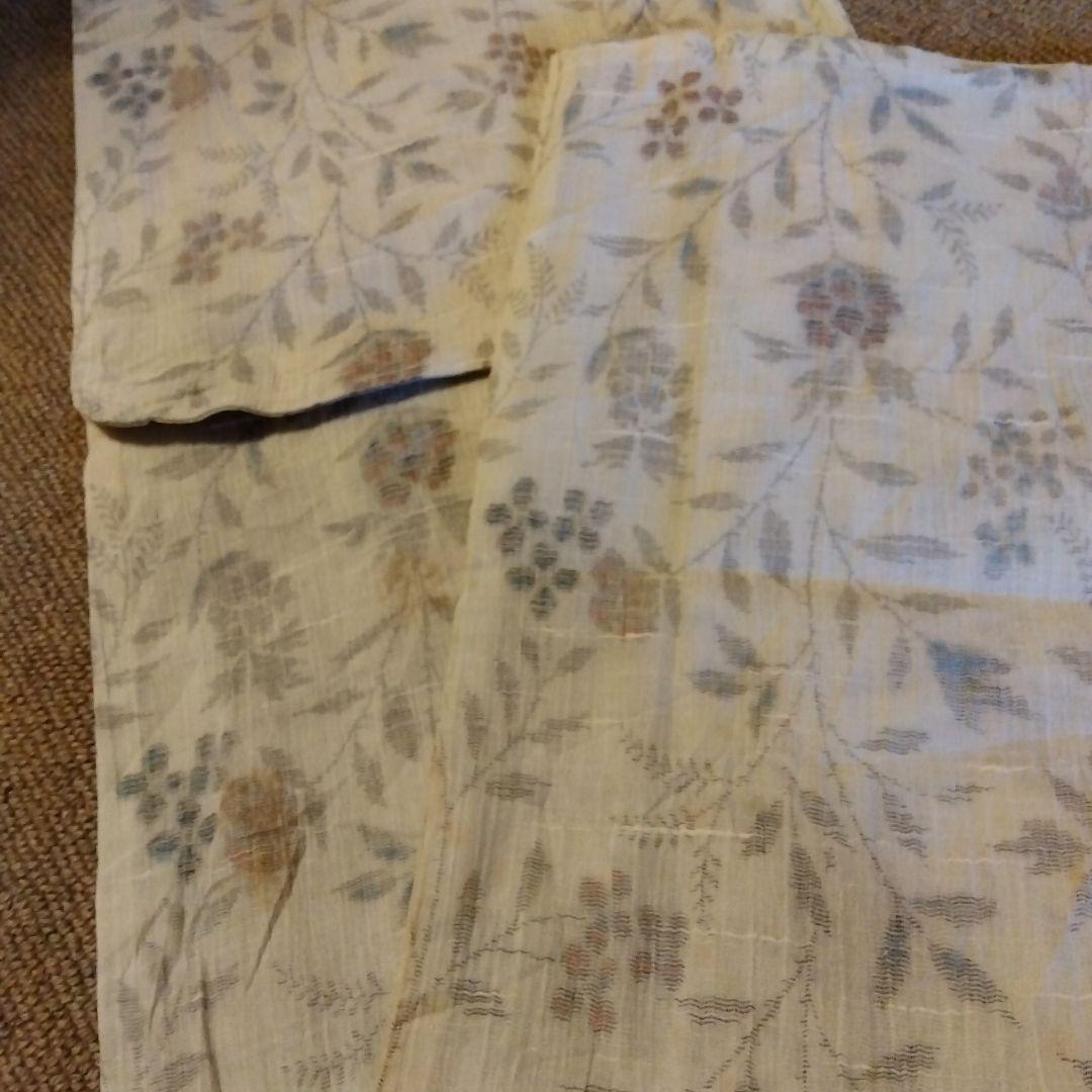 越後上布　小千谷ちぢみ　麻　着物　着用可　古布　はぎれ　材料　素材　リメイク