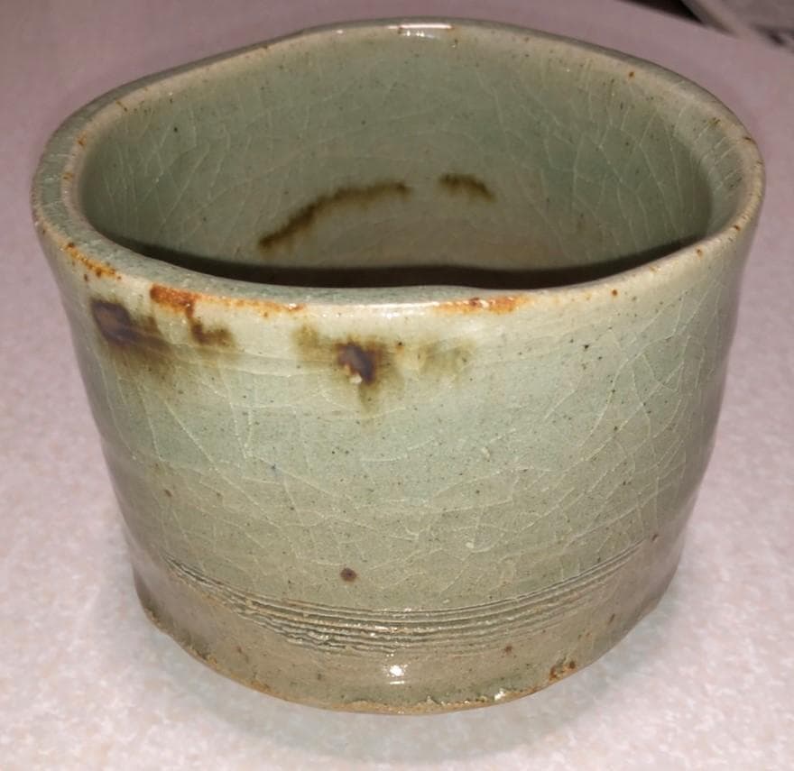 ◆ 灰釉車　天平　茶碗 ◆