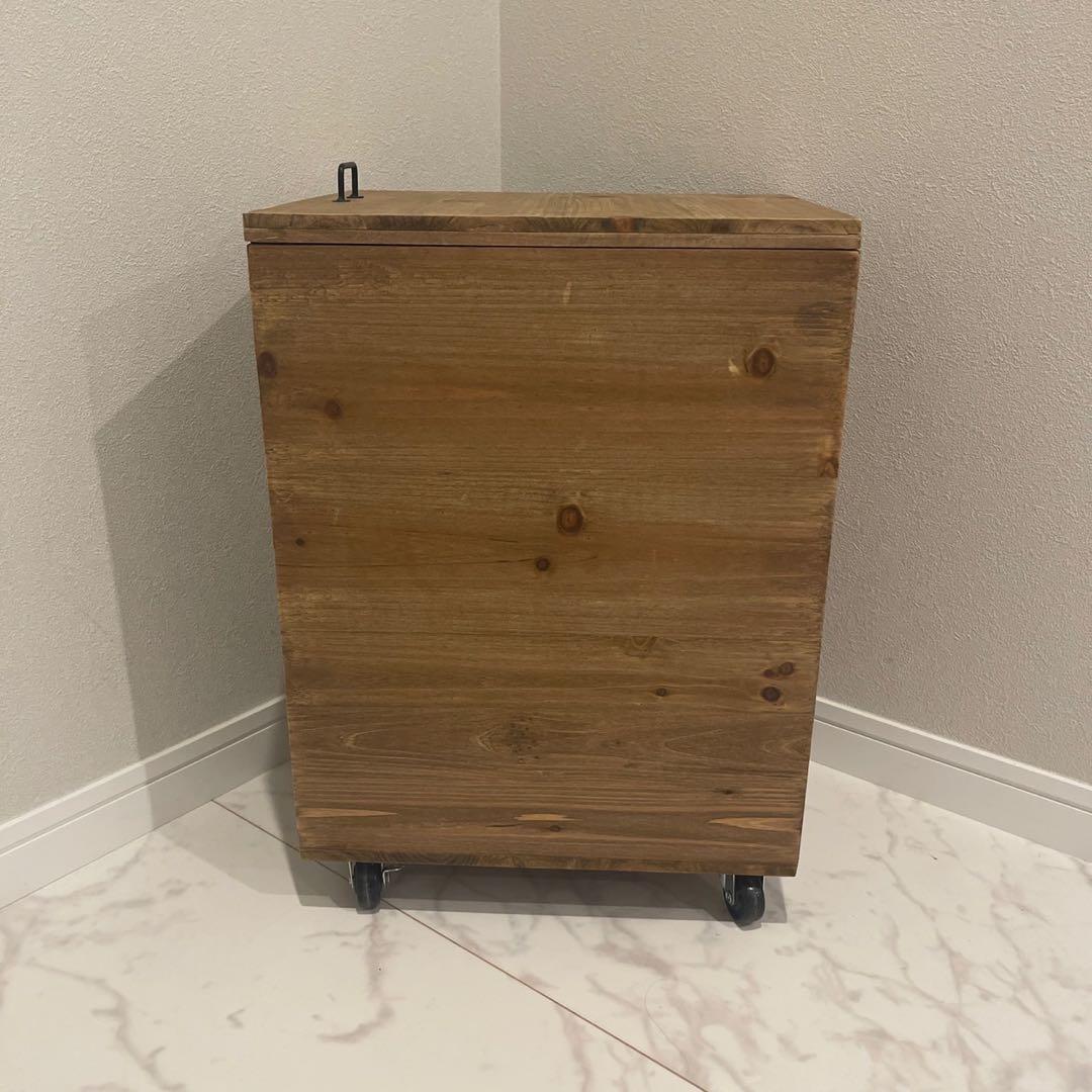 スタジオクリップ　メイクボックス　収納棚　木製　インテリア　ミラー　キャスター付