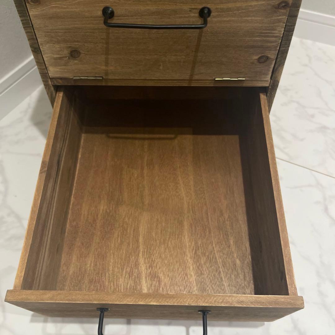 スタジオクリップ　メイクボックス　収納棚　木製　インテリア　ミラー　キャスター付