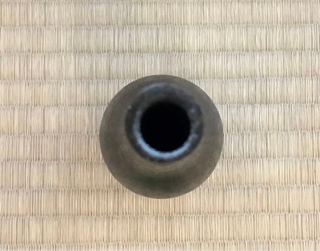 華道道具　花入　青銅つる首花入　N338HL