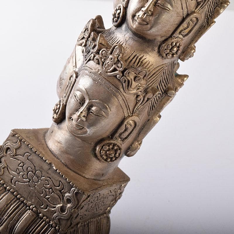 仏教美術　古銅青銅　十一面観音菩薩像　仏像　置物　C　7798