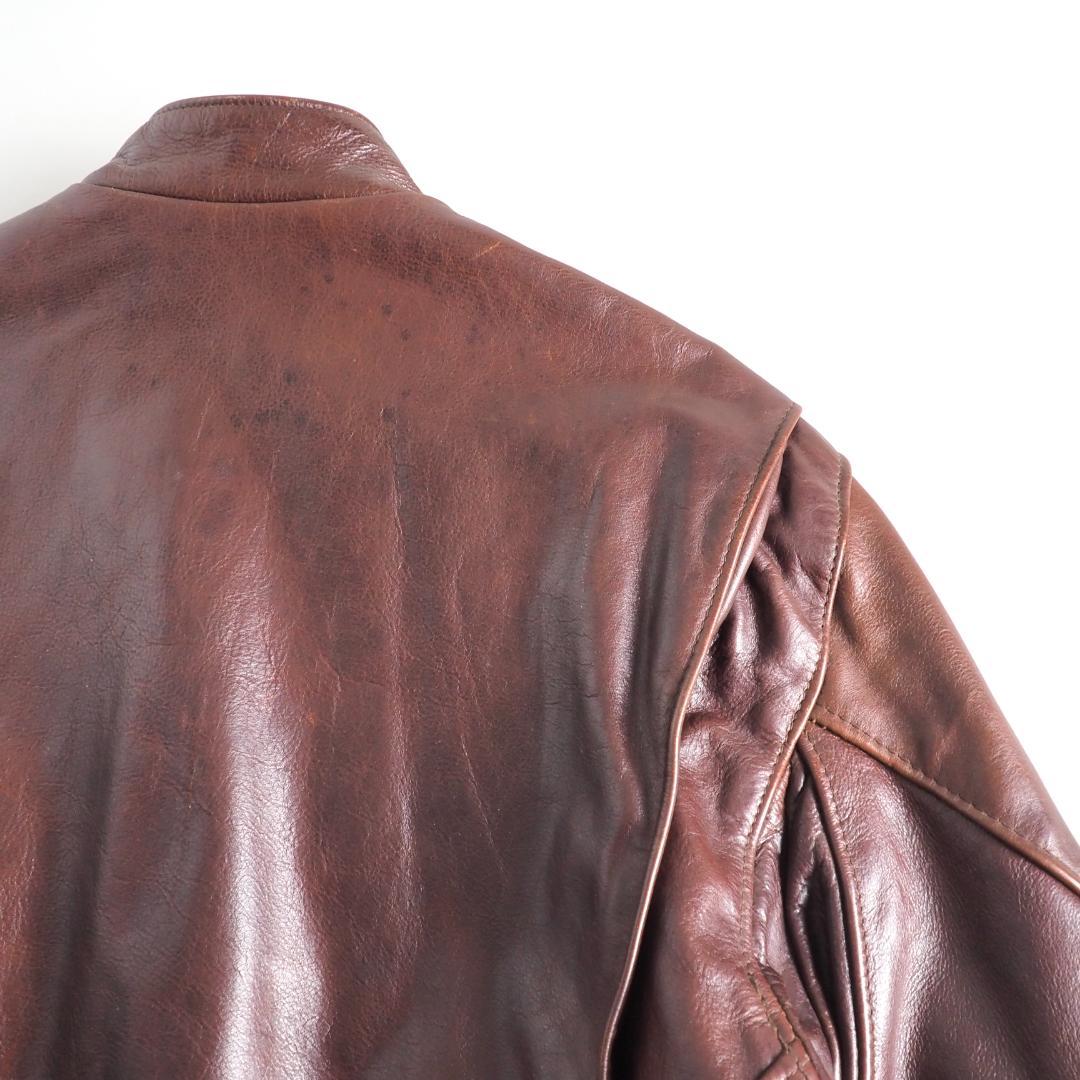 Schott　トラッカージャケット　40　レザージャケット　ライナー付き　赤茶