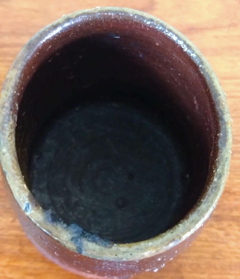 隠崎隆一作 備前焼湯呑み　師伊勢崎淳 人間国宝　備前焼　湯呑