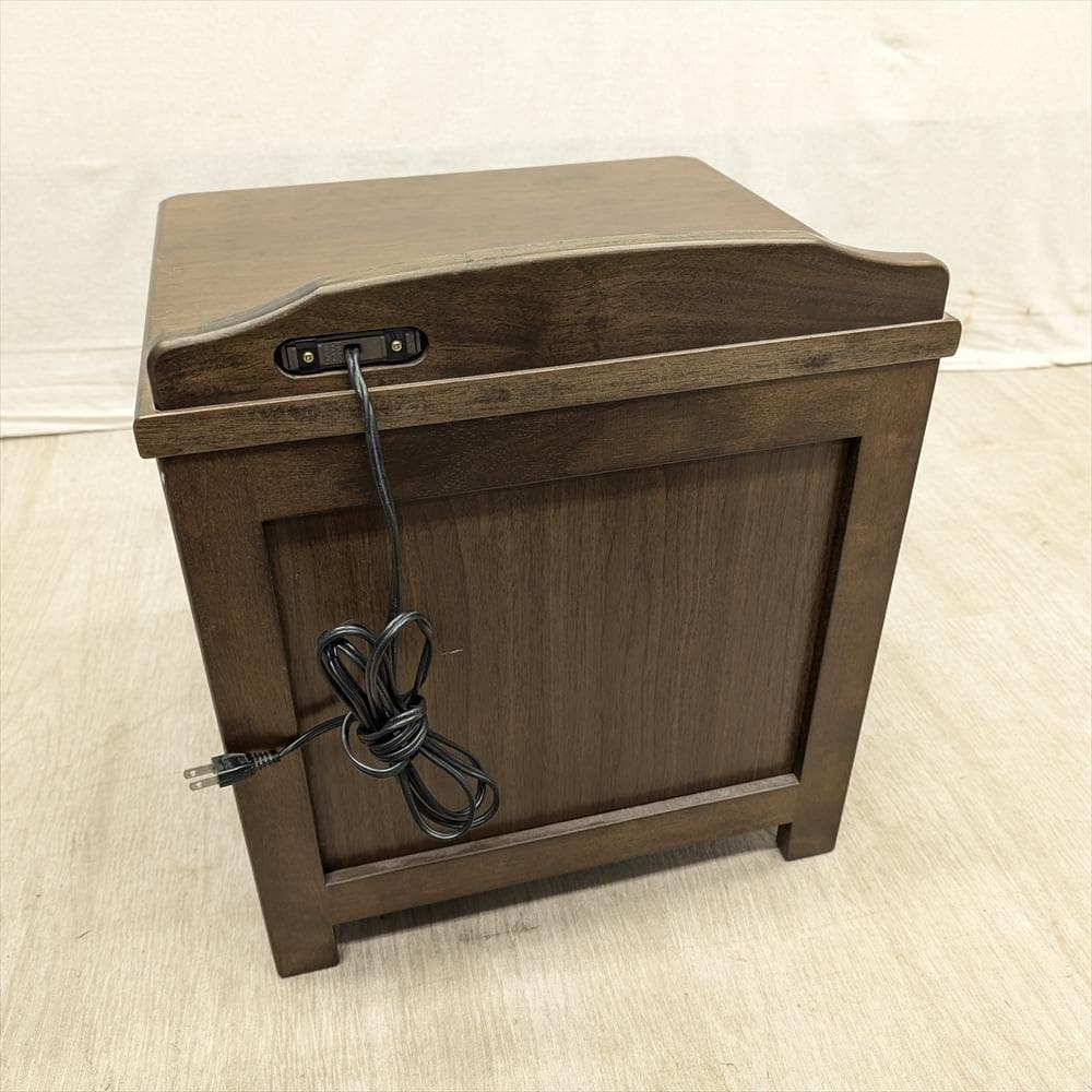 美品　カリモク　天然木　サイドテーブル　ナイトテーブル　ベットサイド　花台　収納