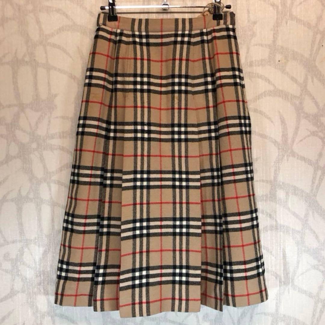 バーバリーズ　BURBERRY 90s ノバチェック柄 プリーツスカート　 R