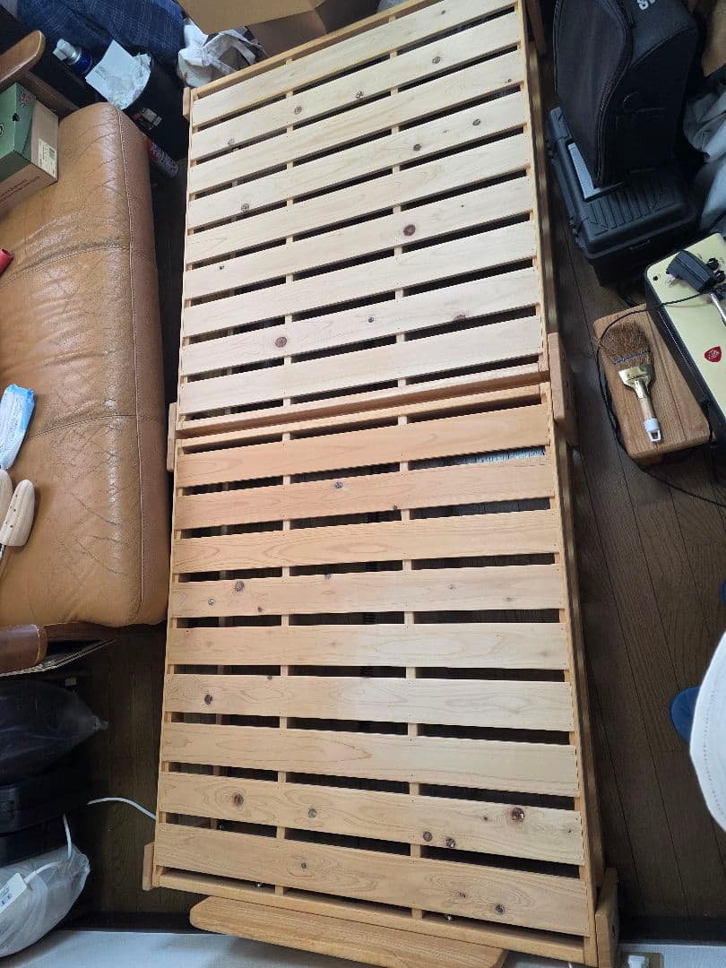 中居木工 折りたたみスノコベッド シングルサイズ