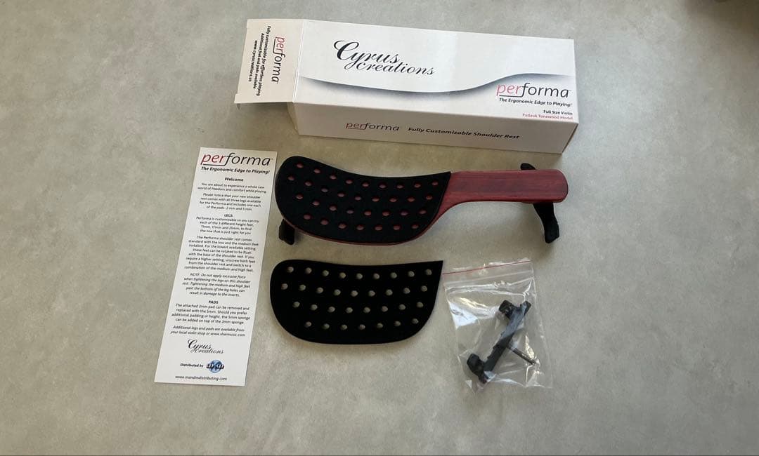 ヴァイオリン肩当て Performa Wood パフォーマ 木製　値引きしました