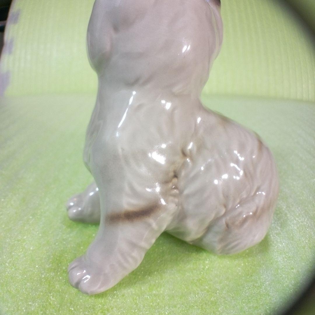 アンティークな猫の置物　サバトラ？　アメリカンショートヘア？