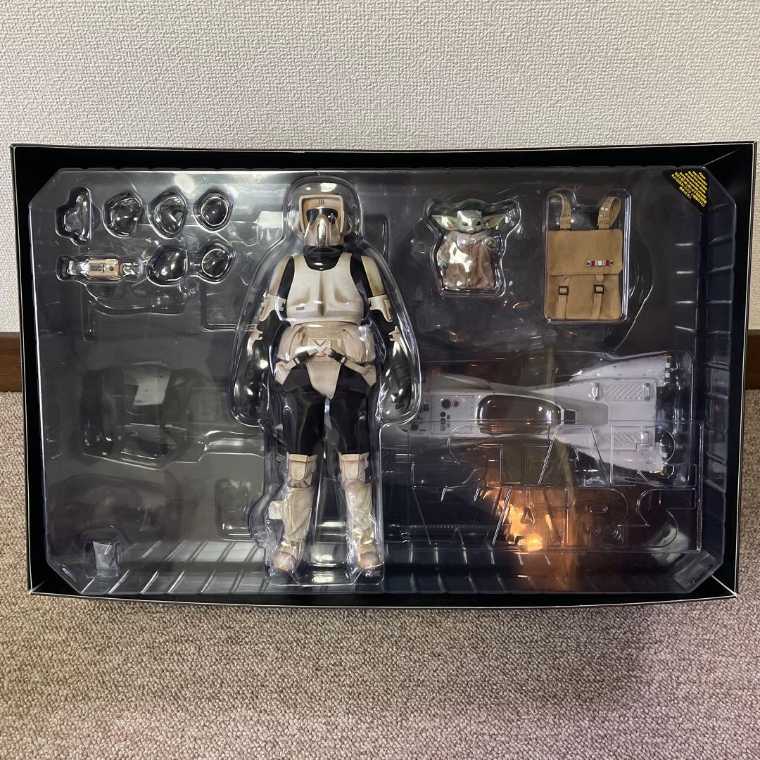 【美品・ホットトイズ】 マンダロリアン　スカウト・トルーパー　スピーダー・バイク