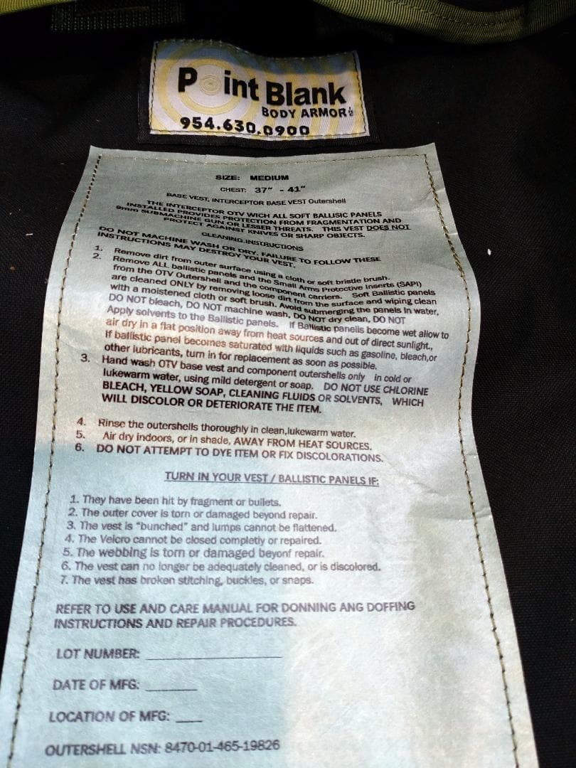 新品　レプリカ　カバーのみ　米軍　OTV　防弾チョッキ　ボディーアーマー