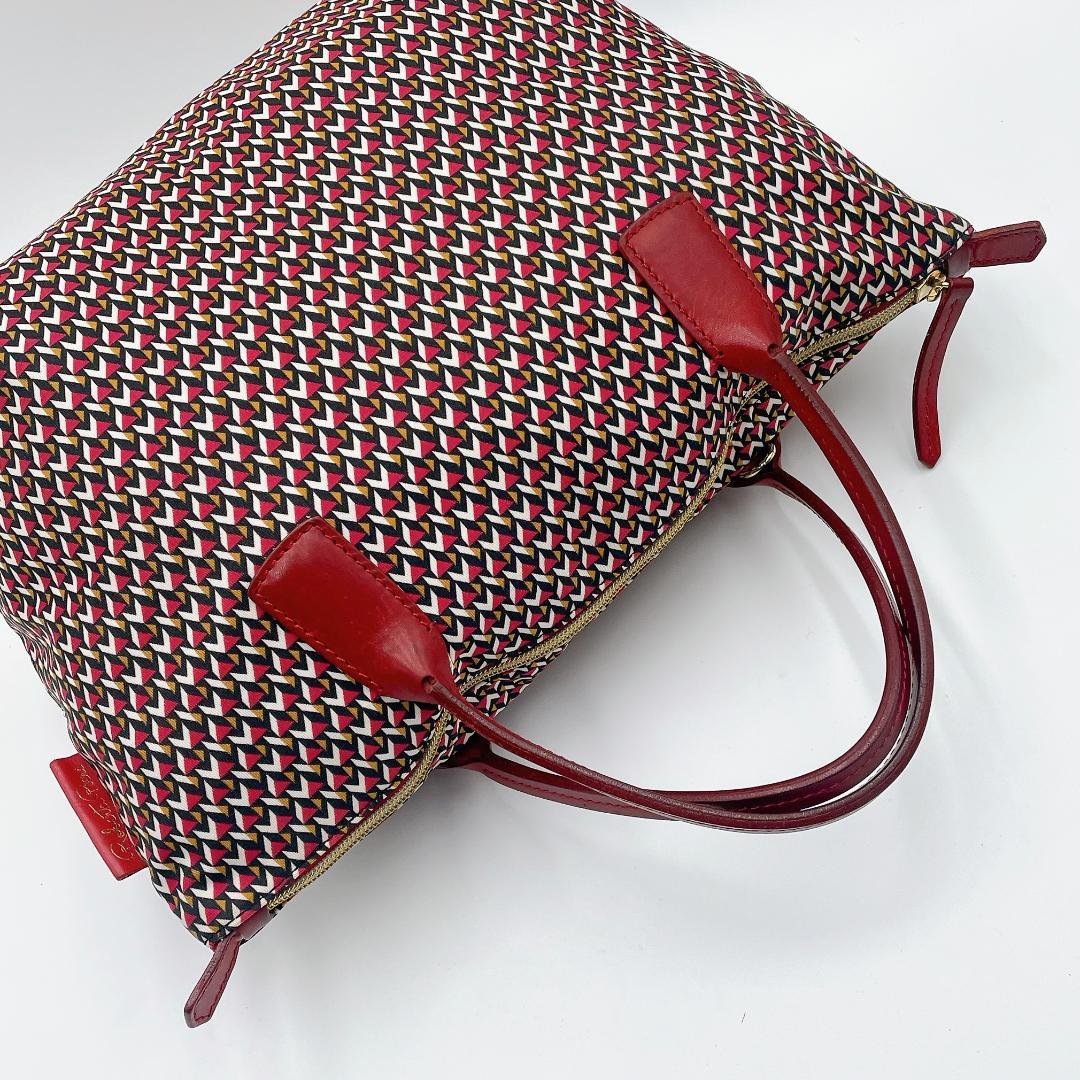 極美品 ROBERTA PIERI 2wayバッグ TATAMI 赤f261