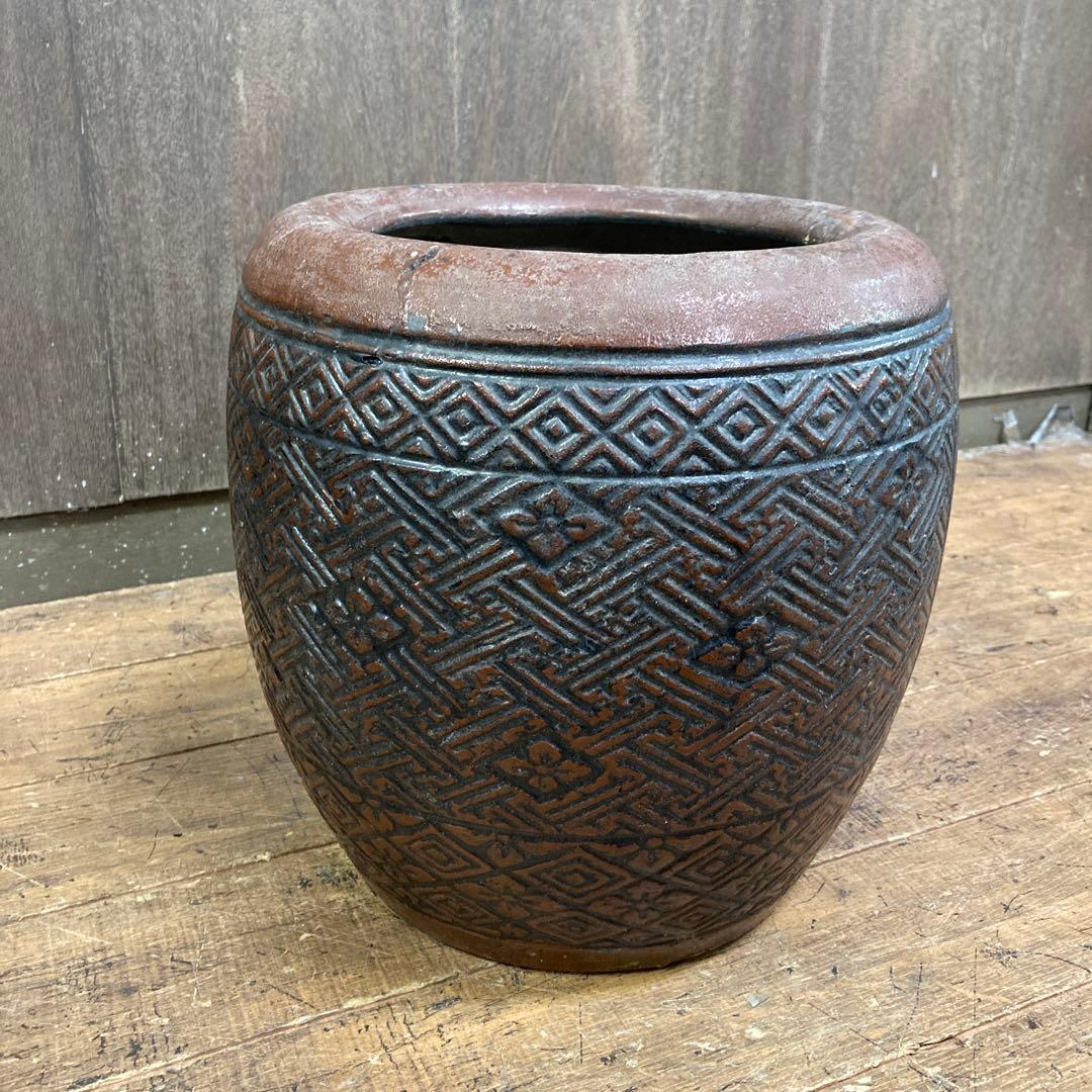 E4 火鉢 ひばち 古民具 古道具 骨董 骨董品 アンティーク ヴィンテージ