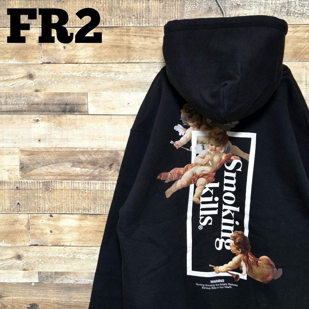 【美品XL】FR2 エフアールツー パーカー 肉厚生地 天使 エンジェル バック