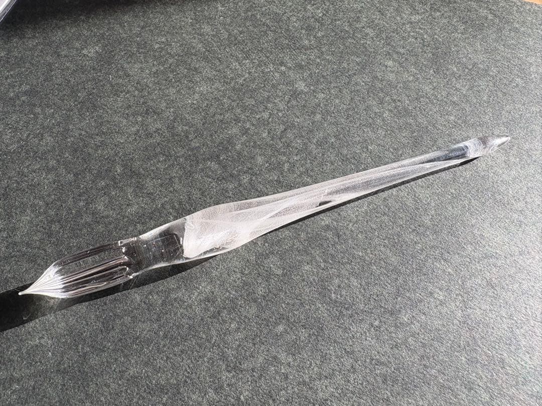 【新品未使用】ガラス工房aun ガラスペン　ダイヤモンドダスト