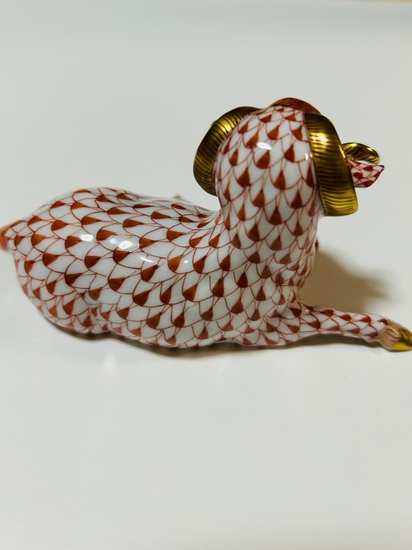 Herendヘレンド干支シリーズ 「未」金彩仕上げ 置物　フィギュリン磁器