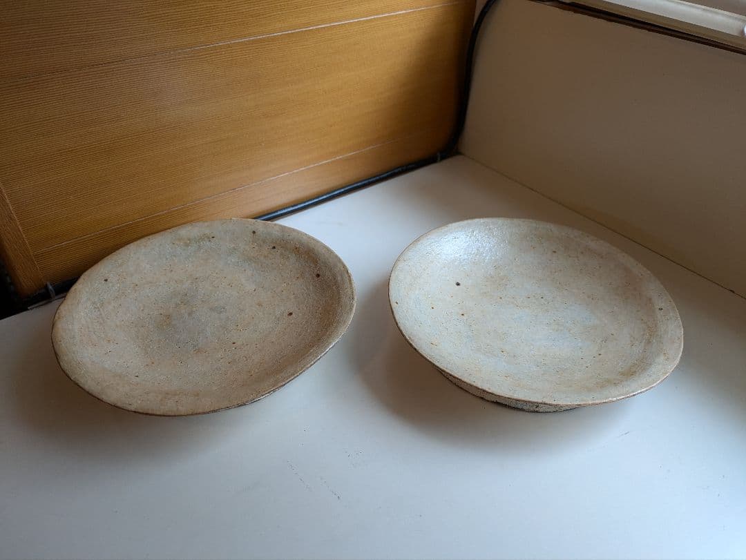 石原稔久　脚付皿　2枚