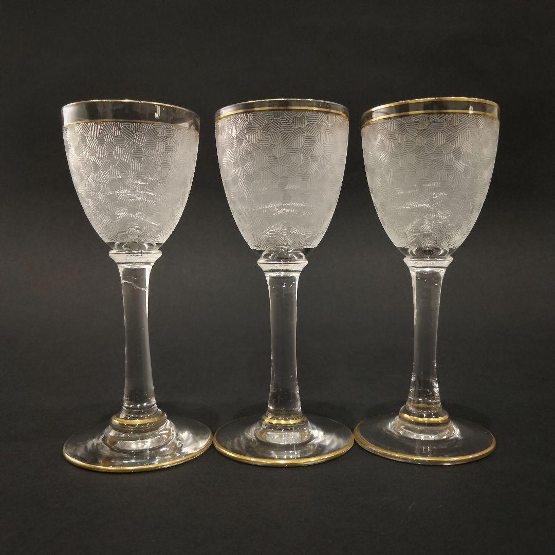 1900年代初期 オールド バカラ クリスタル リキュール グラス 3本セット