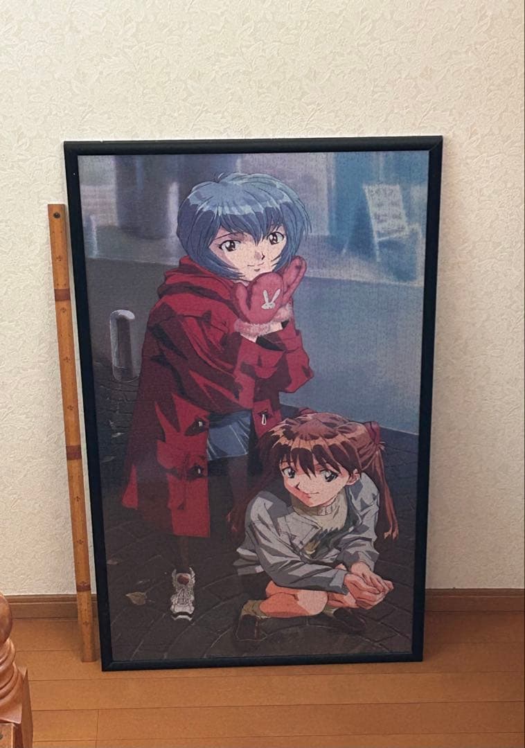 エヴァンゲリオン1996年製　パネル大　サイズ約110×60 レイ&アスカ