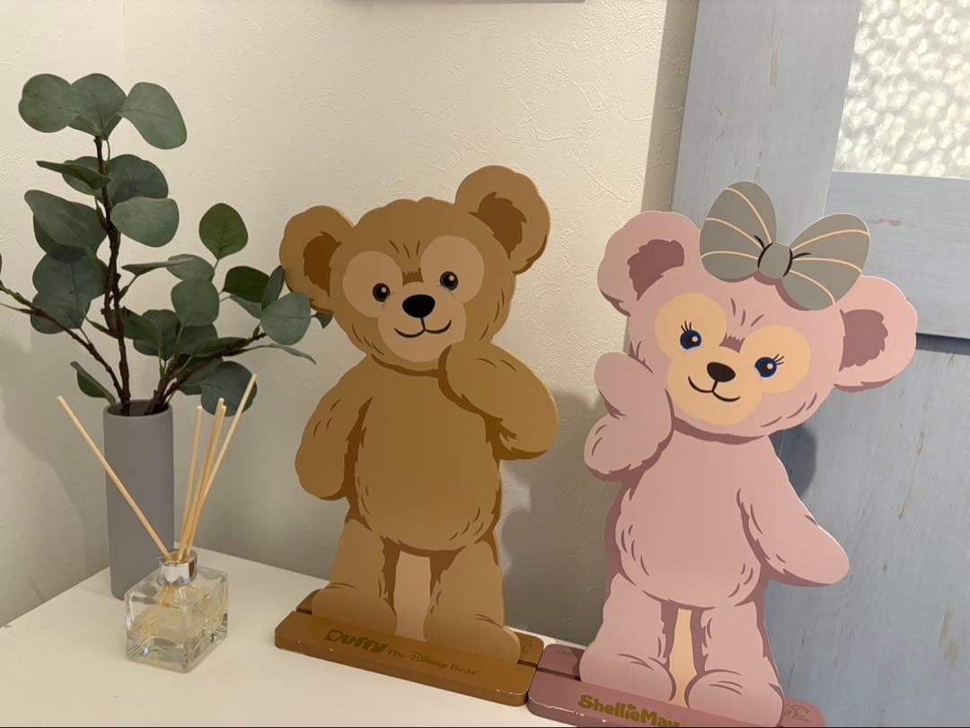 ディズニー30周年 ダッフィー＆シェリーメイ 木製ウッドボード 刻印有