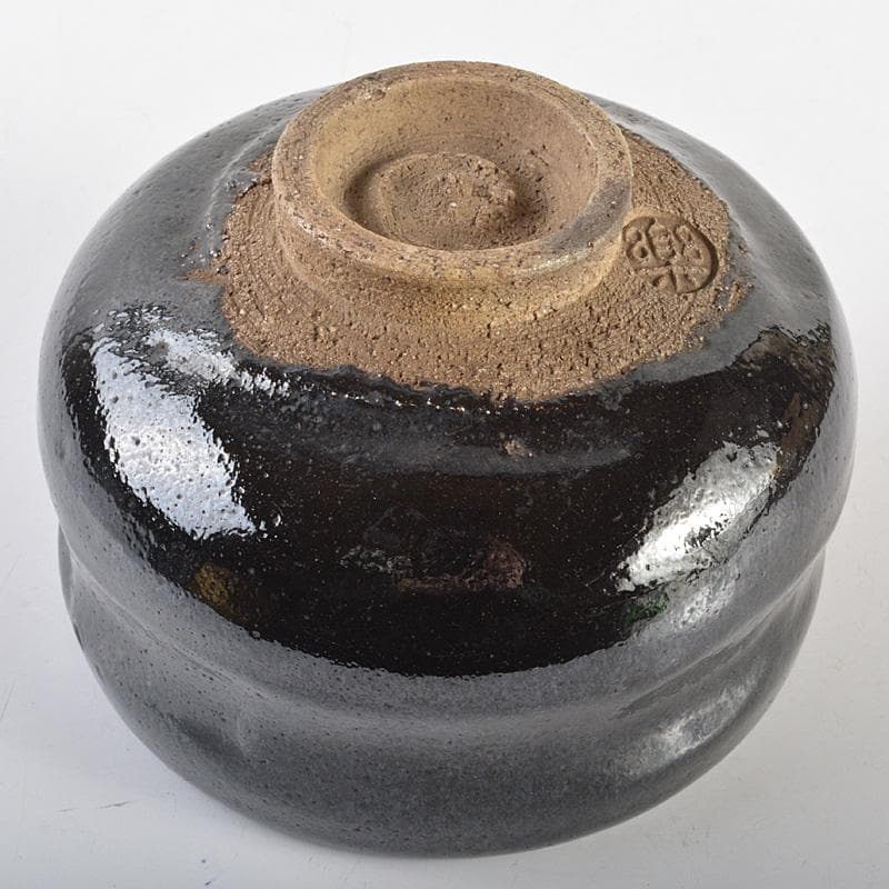 茶道具　楽吉左衛門　黒茶碗　共箱　V　R7133