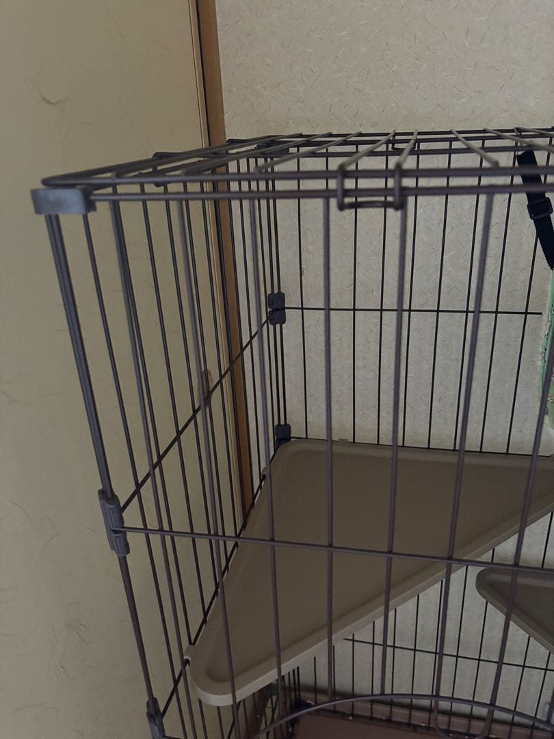 チョコブラウン 2段キャットケージ