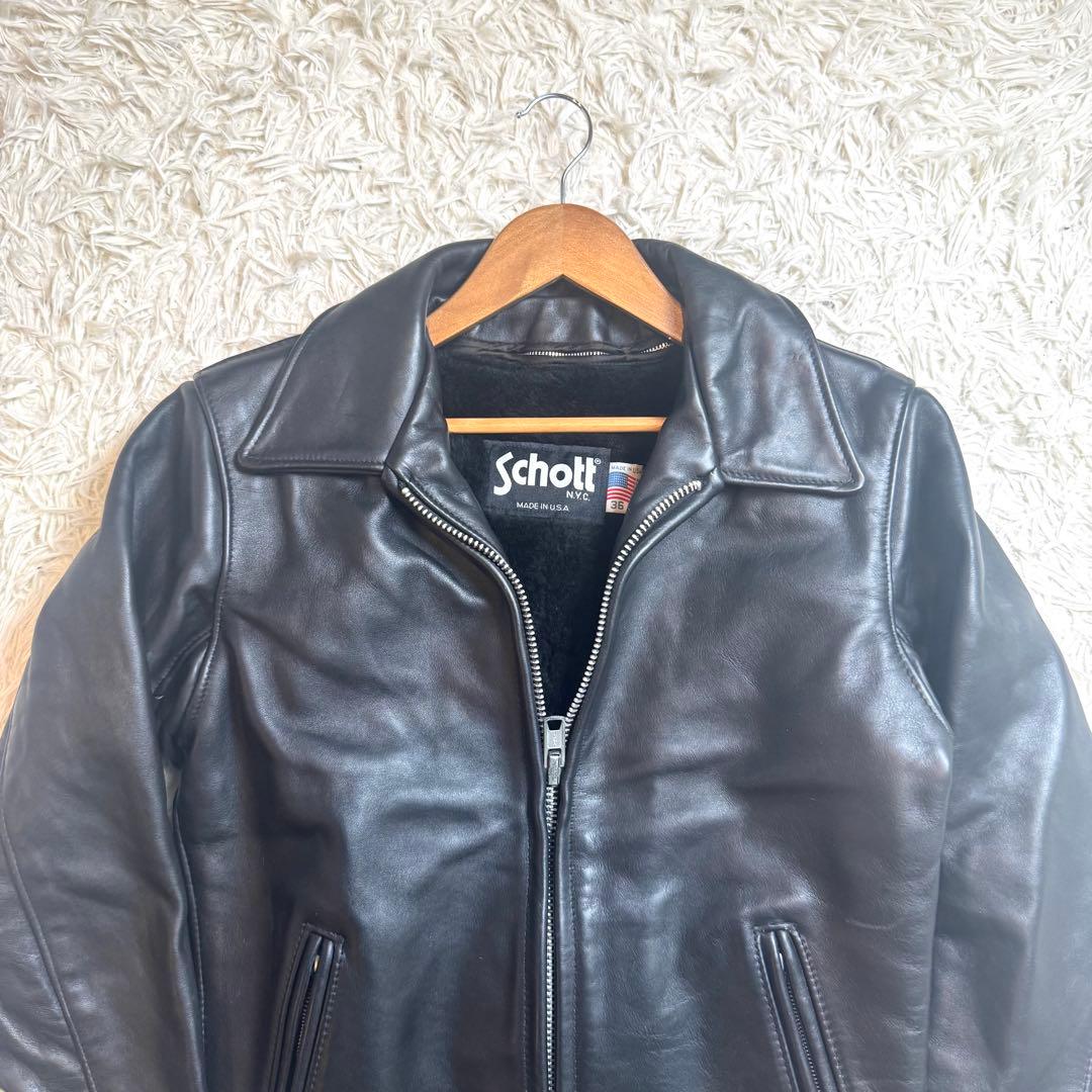 【美品】Schott 652 トラッカージャケット　牛革　本革　36 USA製
