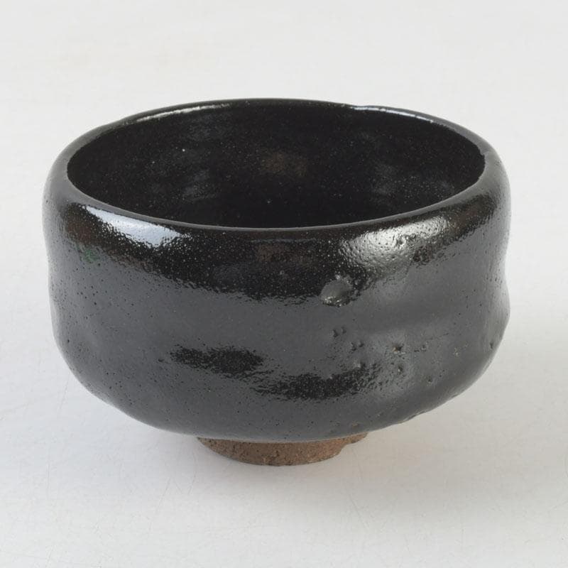茶道具　楽吉左衛門　弘入作　黒楽茶碗　時代箱　V　9763