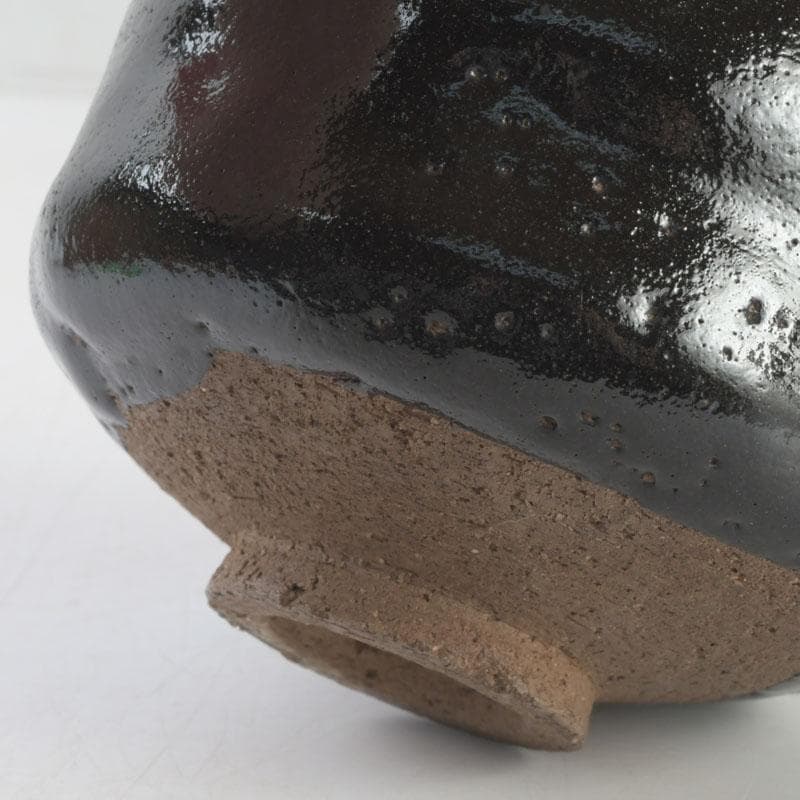 茶道具　楽吉左衛門　弘入作　黒楽茶碗　時代箱　V　9763