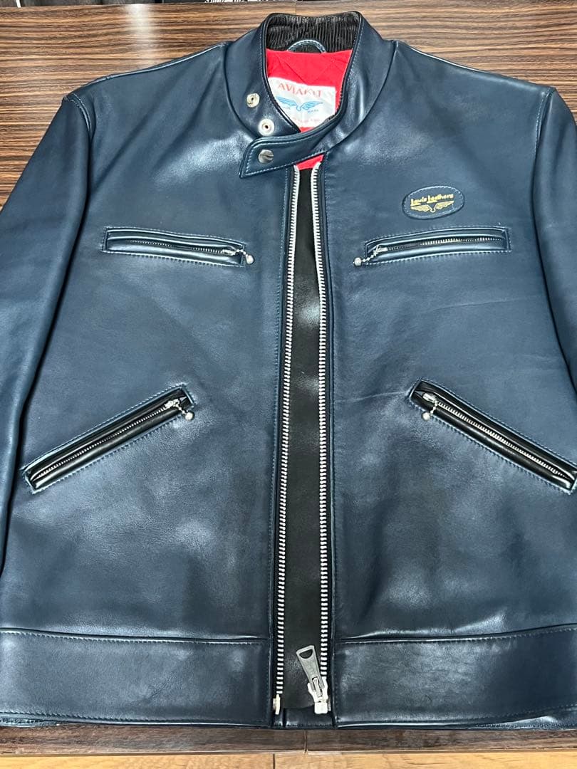 Lewis Leathers スーパースポーツマン ホース 40 ネイビー