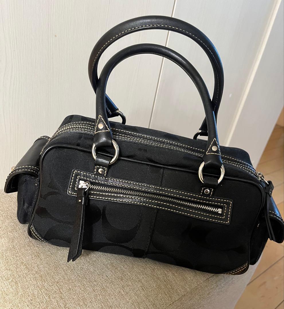 COACH コーチ　シグネチャー　ミニボストン　ブラック　黒　6231